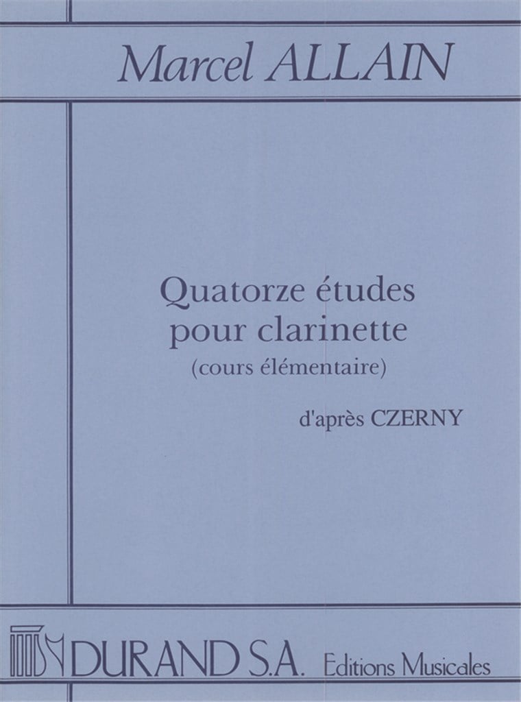 14 Études pour clarinette (d'après Czerny)